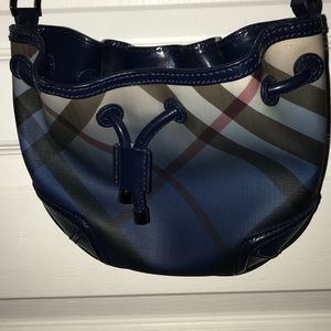 Burberry Cross body- classic plaid on blue ombré